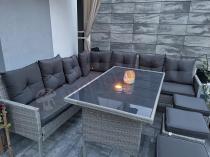 Aranżacja: Szary narożnik technorattan Torino Corner XL Grey