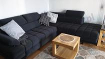 Aranżacja: Szary narożnik welurowy Selva L 263x223 cm Matt Velvet 97 prawy