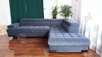 Aranżacja: Szary narożnik welurowy Selva L 263x223 cm Matt Velvet 97 prawy