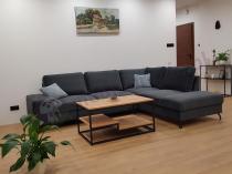 Aranżacja: Szary narożnik wypoczynkowy elegancki Flavio prawy 293x214 cm Matt Velvet 97