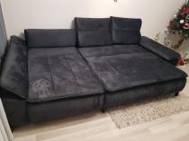 Aranżacja: Szary, nowoczesny narożnik Milton 285x152cm lewy