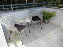 Aranżacja: Szary zestaw rattanowy na balkon boho Torgiano Balcony