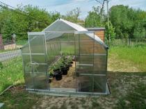 Aranżacja: Szklarnia aluminiowa z fundamentem poliwęglan 430x250cm
