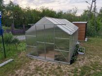Aranżacja: Szklarnia aluminiowa z fundamentem poliwęglan 430x250cm