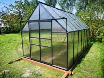 Aranżacja: Szklarnia aluminiowo-poliwęglanowa 420x238x240cm - podwójne drzwi