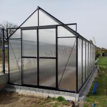 Aranżacja: Szklarnia aluminiowo poliwęglanowa z przesuwnymi drzwiami 238x478x240cm