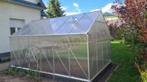 Aranżacja: Szklarnia ogrodowa poliwęglan z aluminiowym stelażem 370x250 cm