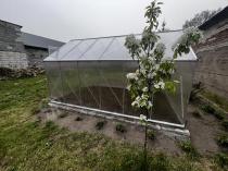 Aranżacja: Szklarnia ogrodowa poliwęglan z aluminiowym stelażem 370x250 cm