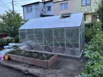 Aranżacja: Szklarnia ogrodowa poliwęglan z aluminiowym stelażem 370x250 cm