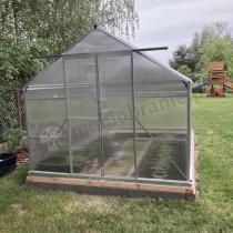 Aranżacja: Szklarnia ogrodowa poliwęglan z aluminiowym stelażem 370x250 cm
