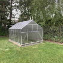 Aranżacja: Szklarnia ogrodowa poliwęglan z aluminiowym stelażem 370x250 cm