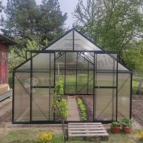 Aranżacja: Szklarnia ogrodowa z poliwęglanu 6mm 305x372x245cm - podwójne drzwi