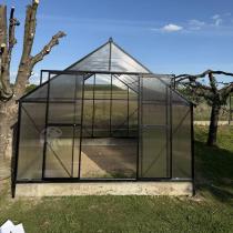 Aranżacja: Szklarnia ogrodowa z poliwęglanu 6mm 305x372x245cm - podwójne drzwi