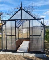 Aranżacja: Szklarnia ogrodowa z poliwęglanu 6mm PLUS 244x370x240cm