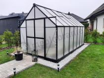 Aranżacja: Szklarnia poliwęglanowa 6mm PLUS aluminiowy stelaż 244x428x240cm