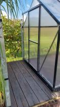Aranżacja: Szklarnia poliwęglanowo aluminiowa 2x2,5 z czarną ramą - 250x190cm