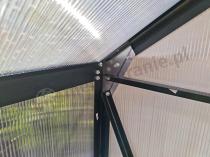 Aranżacja: Szklarnia z poliwęglanem 310x190 cm - czarny stelaż