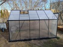 Aranżacja: Szklarnia z poliwęglanem 310x190 cm - czarny stelaż