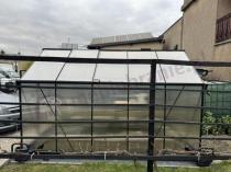 Aranżacja: Szklarnia z poliwęglanem 310x190 cm - czarny stelaż