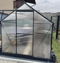 Aranżacja: Szklarnia z poliwęglanem 310x190 cm - czarny stelaż