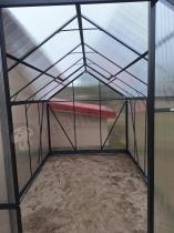 Aranżacja: Szklarnia z poliwęglanem 310x190 cm - czarny stelaż