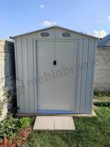 Aranżacja: Szopa metalowa Fulda 185x157cm (2,6m2) szary