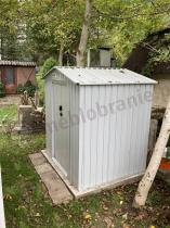Aranżacja: Szopa metalowa Fulda 185x157cm (2,6m2) szary