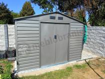 Aranżacja: Szopa narzędziowa metalowa Agger 277x191cm (4,8m2) – Srebrny ciemny GA15