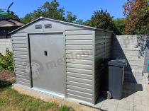 Aranżacja: Szopa narzędziowa metalowa Agger 277x191cm (4,8m2) – Srebrny ciemny GA15