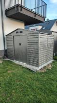 Aranżacja: Szopa narzędziowa metalowa Agger 277x191cm (4,8m2) – Srebrny ciemny GA15