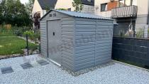 Aranżacja: Szopa narzędziowa metalowa Agger 277x191cm (4,8m2) – Szary