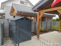 Aranżacja: Szopa narzędziowa metalowa Fulda 145x180cm (2,3m2) Antracyt