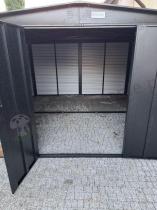 Aranżacja: Szopa ogrodowa z grubszej blachy Dettel Plus 360x360x205cm - drzwi na zawiasach - Wooden