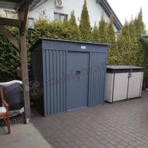Aranżacja: Szopa ogrodowa z grubszej blachy Nittel 240x120x200cm - Antracite A16