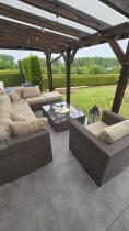 Aranżacja: Technorattan meble ogrodowe Nilamito VIII Double Brown & Beige + fotel