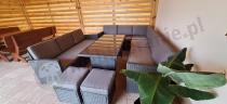 Aranżacja: Technorattanowa sofa dla 3 osób 185cm Cofete – Anthracite