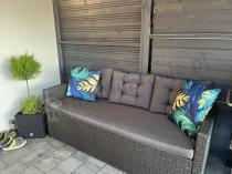 Aranżacja: Technorattanowa sofa ogrodowa 177cm Topiano – Anthracite