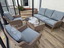 Aranżacja: Technorattanowe meble na taras premium Cioso - Brown