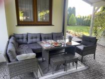 Aranżacja: Technorattanowe meble ogrodowe narożne Perata Corner Dark Grey