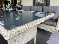 Aranżacja: Technorattanowy komplet ogrodowy z sofą 175cm i wysokim stołem Perata Dining Grey