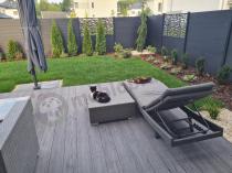 Aranżacja: Technorattanowy leżak do ogrodu Nilamito Grey
