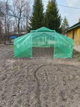 Aranżacja: Tunel foliowy 4x6 Jasmin obustronne wejście - metalowy, zielony 24m2