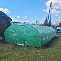 Aranżacja: Tunel foliowy 4x9 metalowy z drzwiami – zielony