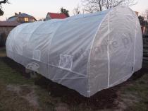 Aranżacja: Tunel foliowy konstrukcja metalowa 3x6m - podwójne drzwi biała siatka 18m2