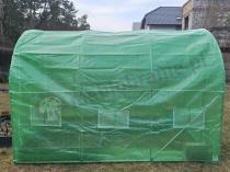 Aranżacja: Tunel foliowy metalowy 2x3m z metalowymi drzwiami – zielony