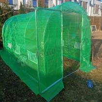 Aranżacja: Tunel foliowy metalowy 2x4m z metalowymi drzwiami – zielony