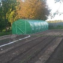 Aranżacja: Tunel foliowy metalowy 3x9m z podwójnymi drzwiami Jasmin – zielony