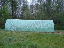 Aranżacja: Tunel foliowy metalowy 7,5x3m z podwójnymi drzwiami – zielony