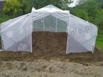 Aranżacja: Tunel foliowy metalowy z podwójnymi drzwiami 4x6m Jasmin – biały