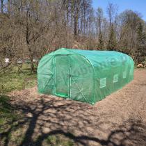 Aranżacja: Tunel foliowy z metalowym stelażem 3x6m z drzwiami na zawiasach - Jasmin – zielony